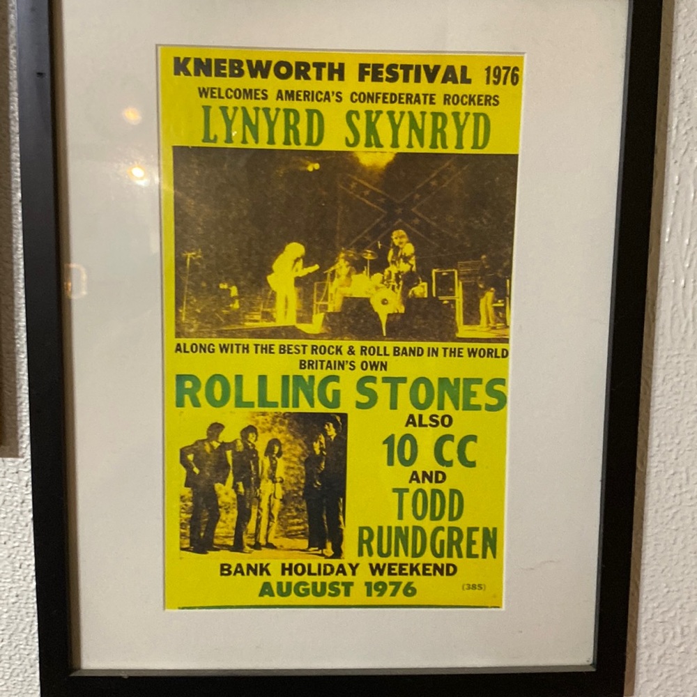 Rare Lynyrd Skynryd Rolling Stones concert, 1976 picture .